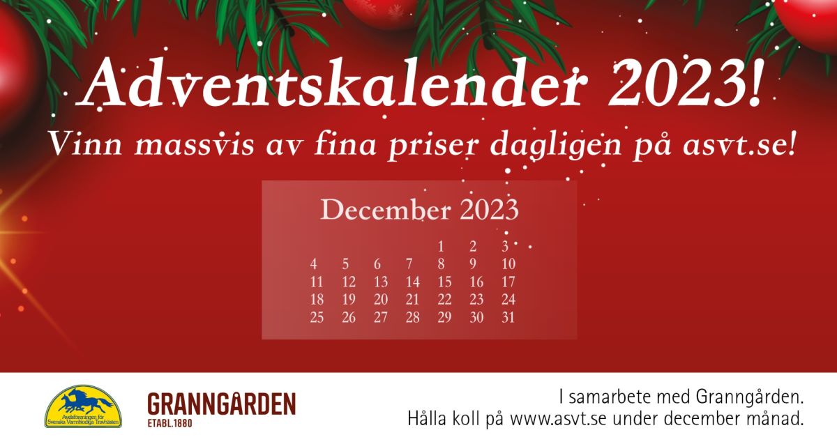 Även i år vajar Tricoloren över ASVT:s julkalender!