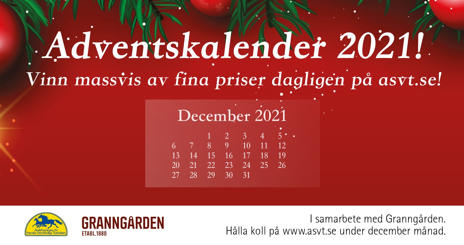 Fortfarande fina levande fölavgifter kvar i årets Julkalender!