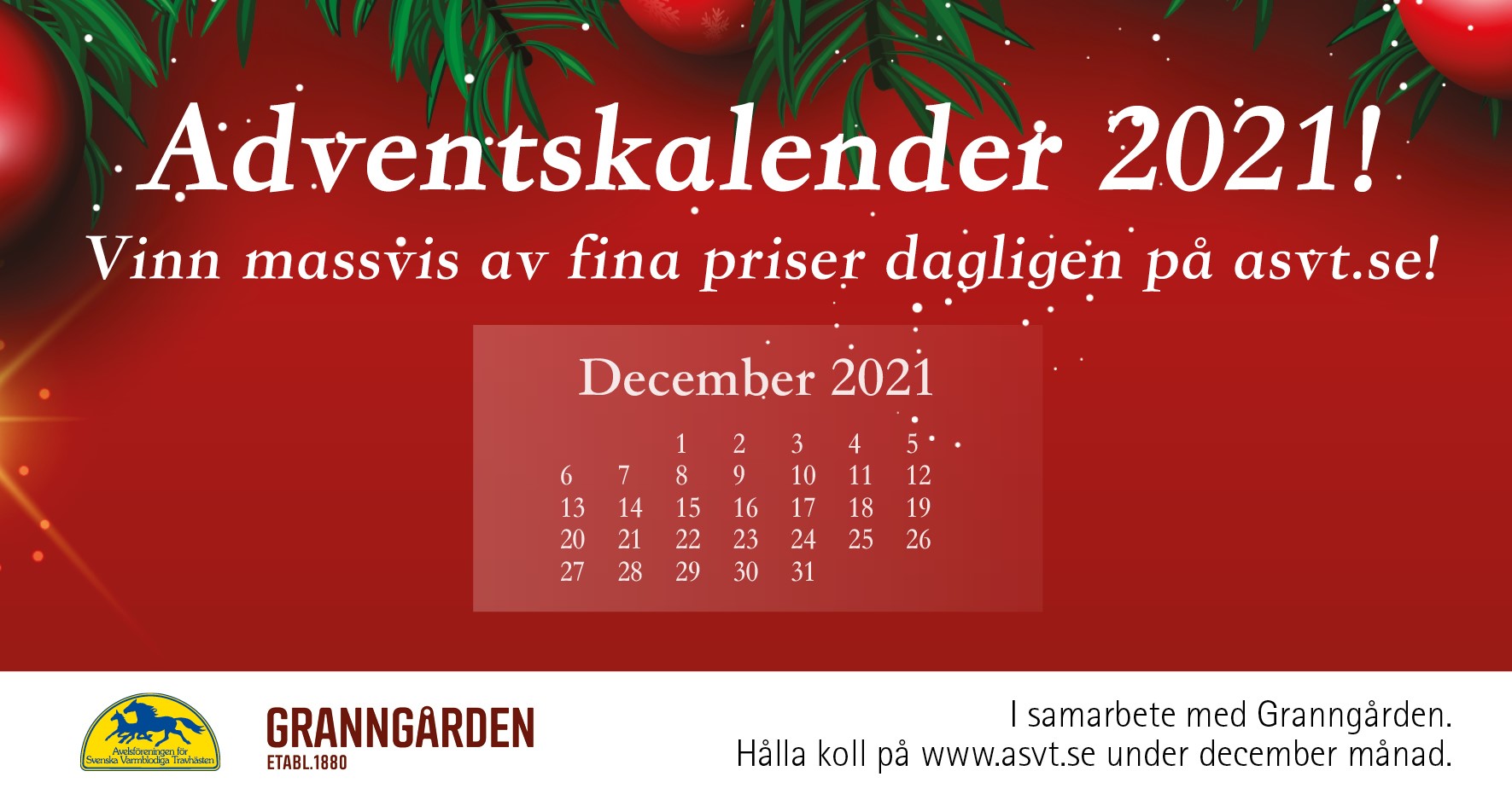 Vinnare i ASVT:s julkalender 13-17 december!